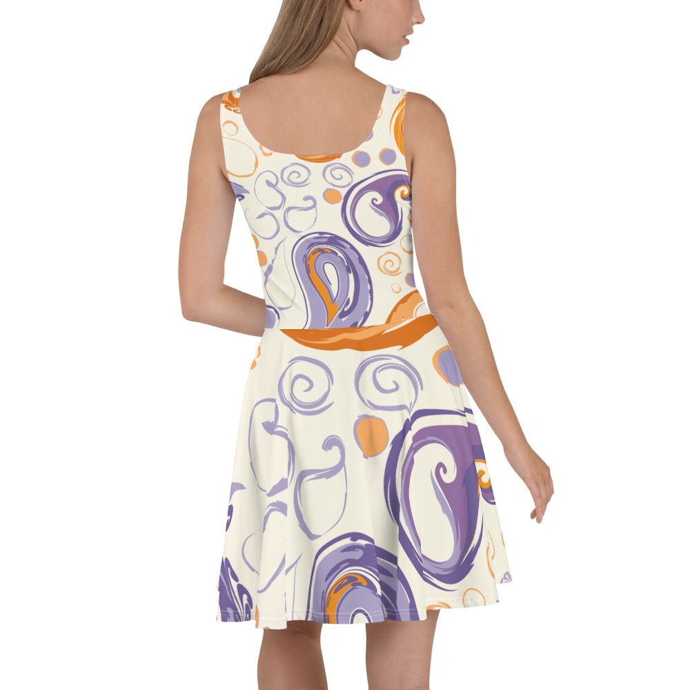 white and purple skater dress Elegant White Skater Appliques Homecoming Dresses