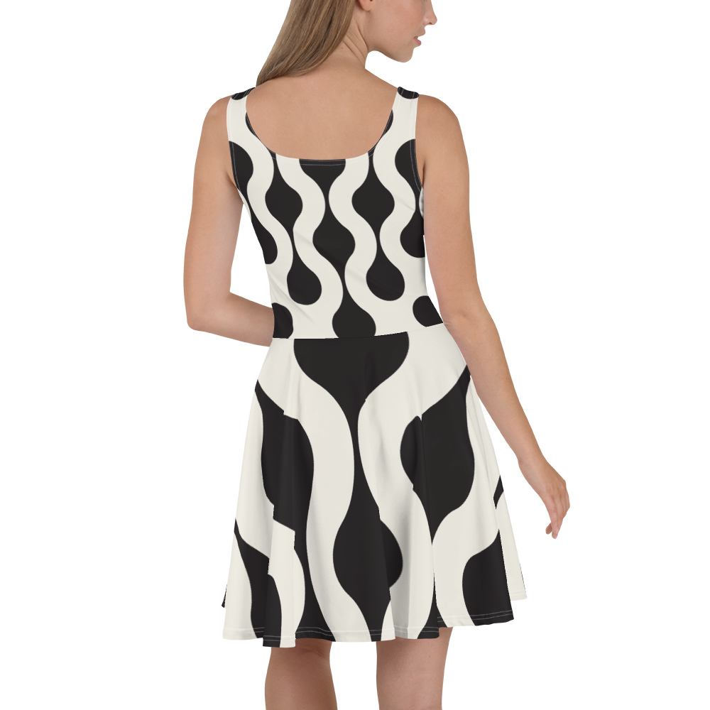 dress with curved lines Curved Lines Black Maxi Dress