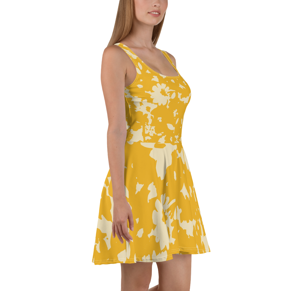 yellow floral skater dress Yellow Floral skater dress