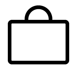 Outline of a suitcase on a white background.