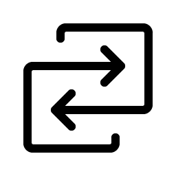 Two black arrows pointing towards each other on a white background.